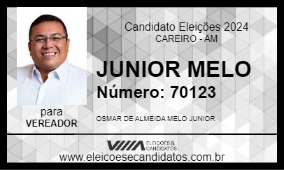 Candidato JUNIOR MELO 2024 - CAREIRO - Eleições