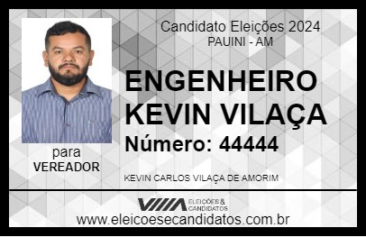 Candidato ENGENHEIRO KEVIN VILAÇA 2024 - PAUINI - Eleições