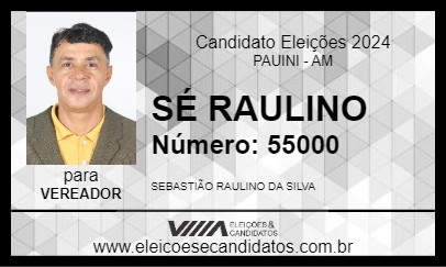 Candidato SÉ RAULINO 2024 - PAUINI - Eleições