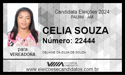 Candidato CELIA SOUZA 2024 - PAUINI - Eleições