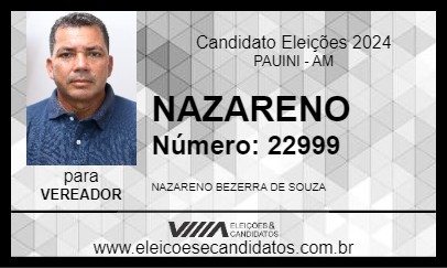 Candidato NAZARENO 2024 - PAUINI - Eleições