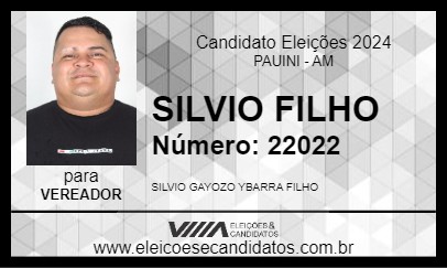 Candidato SILVIO FILHO 2024 - PAUINI - Eleições