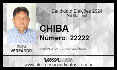 Candidato CHIBA 2024 - PAUINI - Eleições