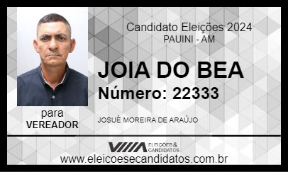 Candidato JOIA DO BEA 2024 - PAUINI - Eleições