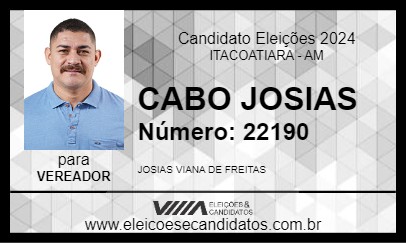 Candidato CABO JOSIAS 2024 - ITACOATIARA - Eleições