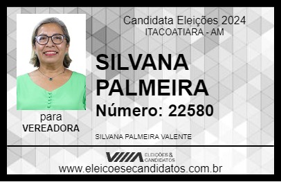 Candidato SILVANA PALMEIRA 2024 - ITACOATIARA - Eleições