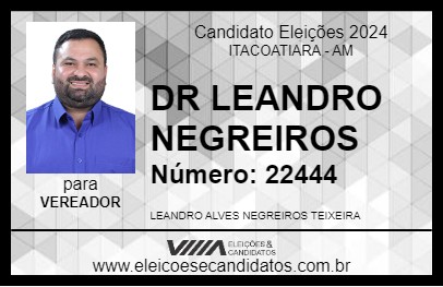 Candidato DR LEANDRO NEGREIROS 2024 - ITACOATIARA - Eleições