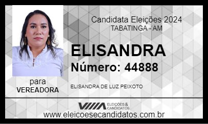 Candidato ELISANDRA 2024 - TABATINGA - Eleições