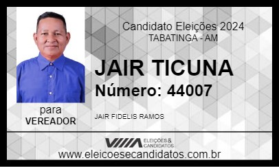 Candidato JAIR TICUNA 2024 - TABATINGA - Eleições