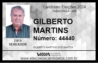 Candidato GILBERTO MARTINS 2024 - TABATINGA - Eleições