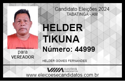 Candidato HELDER TIKUNA 2024 - TABATINGA - Eleições