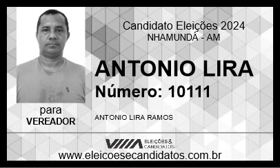 Candidato ANTONIO LIRA 2024 - NHAMUNDÁ - Eleições