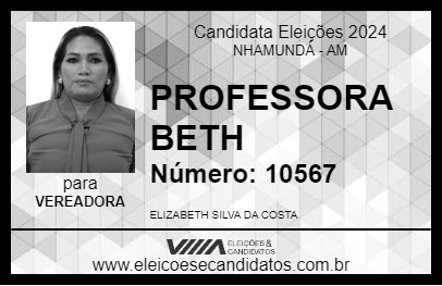 Candidato PROFESSORA BETH 2024 - NHAMUNDÁ - Eleições