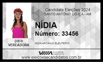 Candidato NÍDIA 2024 - SANTO ANTÔNIO DO IÇÁ - Eleições