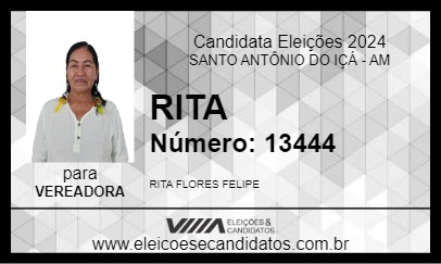 Candidato RITA 2024 - SANTO ANTÔNIO DO IÇÁ - Eleições