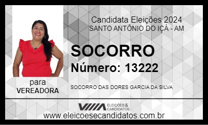 Candidato SOCORRO 2024 - SANTO ANTÔNIO DO IÇÁ - Eleições