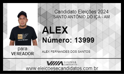 Candidato ALEX 2024 - SANTO ANTÔNIO DO IÇÁ - Eleições