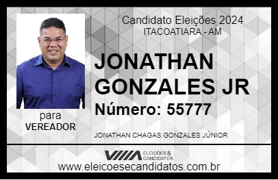 Candidato JONATHAN GONZALES JR 2024 - ITACOATIARA - Eleições