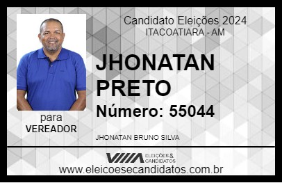 Candidato JHONATAN PRETO 2024 - ITACOATIARA - Eleições