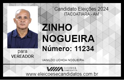 Candidato ZINHO NOGUEIRA 2024 - ITACOATIARA - Eleições