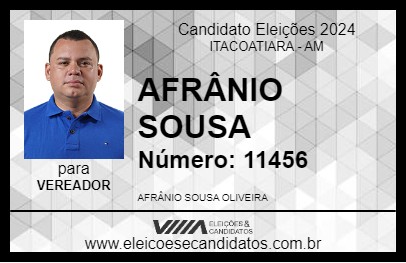 Candidato AFRÂNIO SOUSA 2024 - ITACOATIARA - Eleições