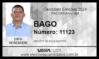 Candidato BAGO 2024 - ITACOATIARA - Eleições