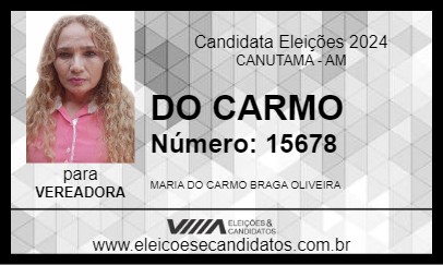 Candidato DO CARMO 2024 - CANUTAMA - Eleições