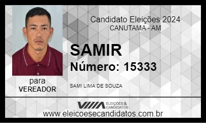 Candidato SAMIR 2024 - CANUTAMA - Eleições