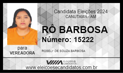 Candidato RÔ BARBOSA 2024 - CANUTAMA - Eleições