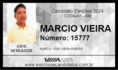 Candidato MARCIO VIEIRA 2024 - CODAJÁS - Eleições