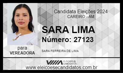 Candidato SARA LIMA 2024 - CAREIRO - Eleições