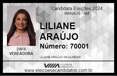 Candidato LILIANE ARAÚJO 2024 - MANAUS - Eleições