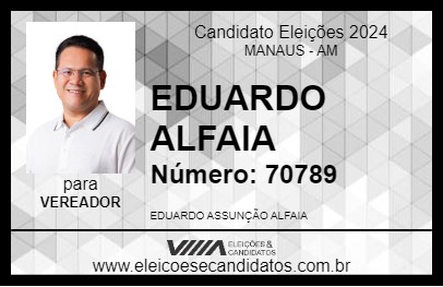 Candidato EDUARDO ALFAIA 2024 - MANAUS - Eleições