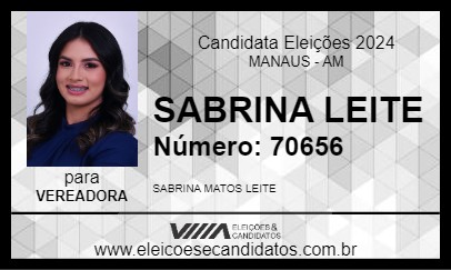 Candidato SABRINA LEITE 2024 - MANAUS - Eleições