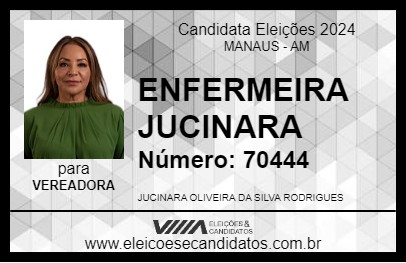 Candidato ENFERMEIRA JUCINARA 2024 - MANAUS - Eleições