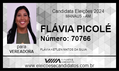 Candidato FLÁVIA PICOLÉ 2024 - MANAUS - Eleições