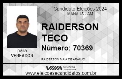 Candidato RAIDERSON TECO 2024 - MANAUS - Eleições