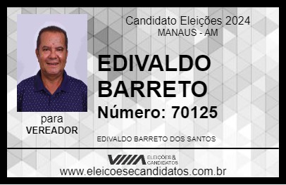 Candidato EDIVALDO BARRETO 2024 - MANAUS - Eleições