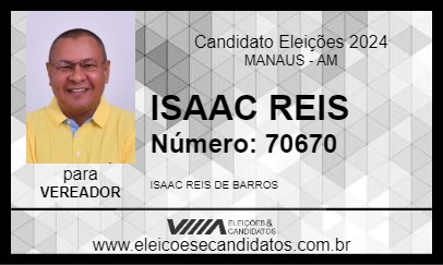 Candidato ISAAC REIS 2024 - MANAUS - Eleições