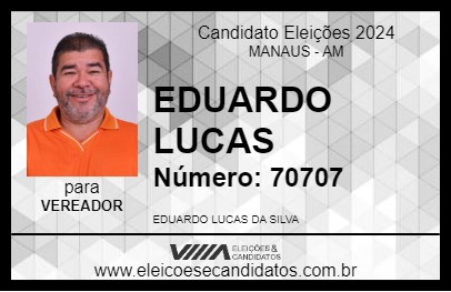 Candidato EDUARDO LUCAS 2024 - MANAUS - Eleições