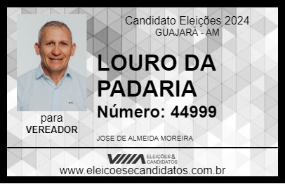 Candidato LOURO DA PADARIA 2024 - GUAJARÁ - Eleições