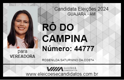 Candidato RÔ DO CAMPINA 2024 - GUAJARÁ - Eleições