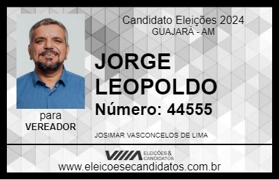 Candidato JORGE LEOPOLDO 2024 - GUAJARÁ - Eleições