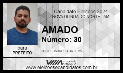 Candidato AMADO 2024 - NOVA OLINDA DO NORTE - Eleições