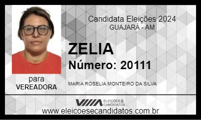 Candidato ZELIA 2024 - GUAJARÁ - Eleições