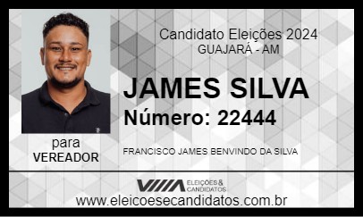 Candidato JAMES SILVA 2024 - GUAJARÁ - Eleições