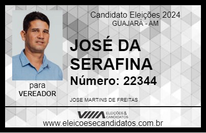 Candidato JOSÉ DA SERAFINA 2024 - GUAJARÁ - Eleições