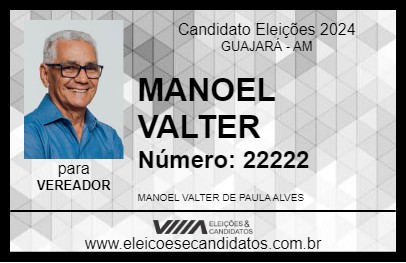 Candidato MANOEL VALTER 2024 - GUAJARÁ - Eleições