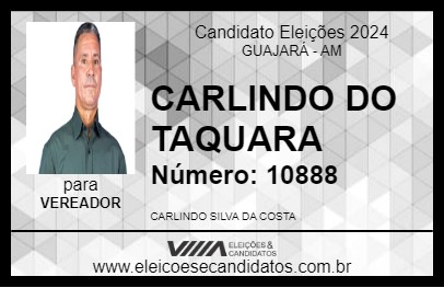 Candidato CARLINDO DO TAQUARA 2024 - GUAJARÁ - Eleições