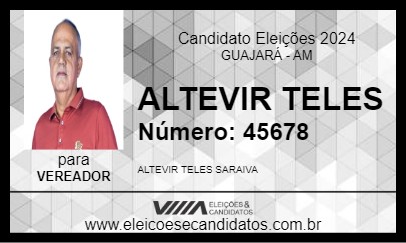 Candidato ALTEVIR TELES 2024 - GUAJARÁ - Eleições